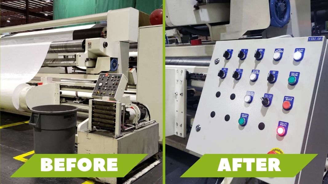 Slitting and Rewinding Machine - Control Cabinet Overhaul Upgrade